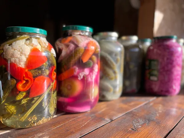Home made pickles in salted water - to be found in every Romanian home